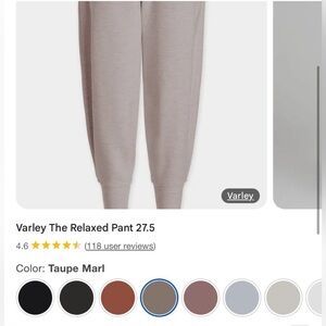 NWT Varley the relaxed pant Taupe S
